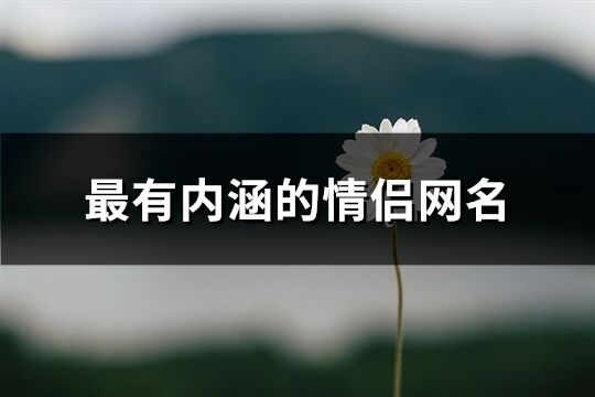 最有内涵的情侣网名(共151个)