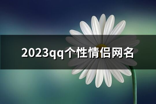 2023qq个性情侣网名(精选75个)