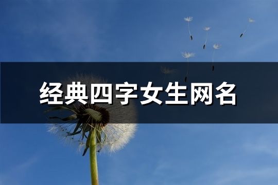 经典四字女生网名(精选157个)