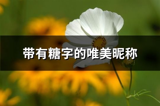 带有糖字的唯美昵称(精选158个)