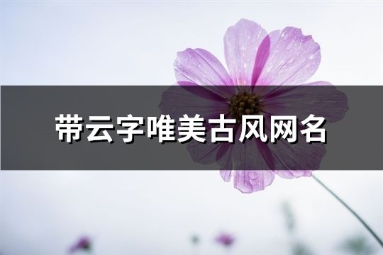 带云字唯美古风网名(共75个)