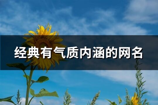 经典有气质内涵的网名(精选383个)