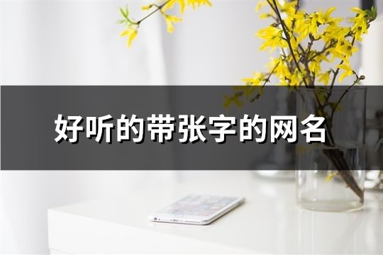 好听的带张字的网名(213个)