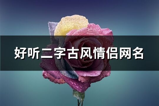 好听二字古风情侣网名(440个)