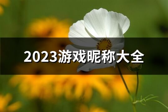 2023游戏昵称大全(精选108个)