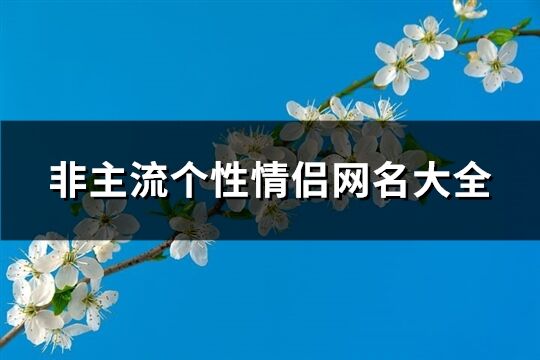 非主流个性情侣网名大全(173个)