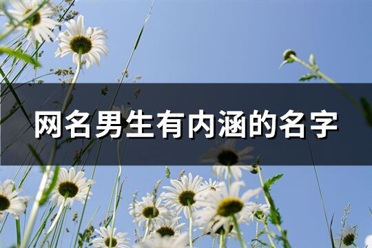 网名男生有内涵的名字(精选219个)