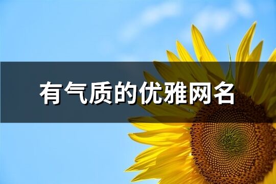 有气质的优雅网名(共929个)