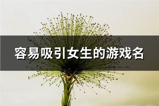 容易吸引女生的游戏名(共195个)