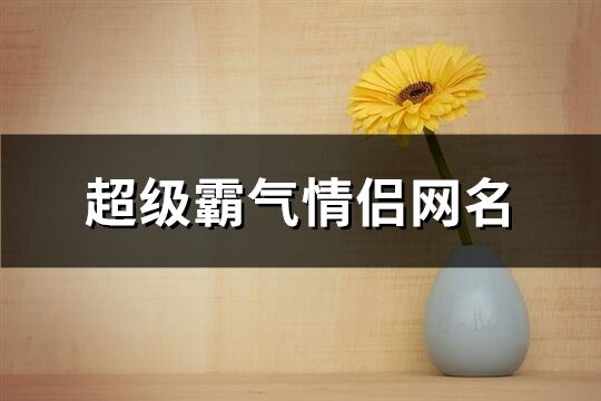 超级霸气情侣网名(精选445个)