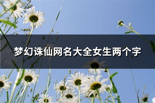 梦幻诛仙网名大全女生两个字(共405个)