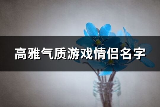 高雅气质游戏情侣名字(共96个)