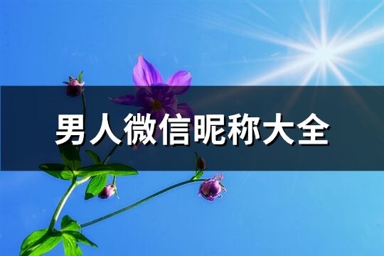 男人微信昵称大全(共173个)