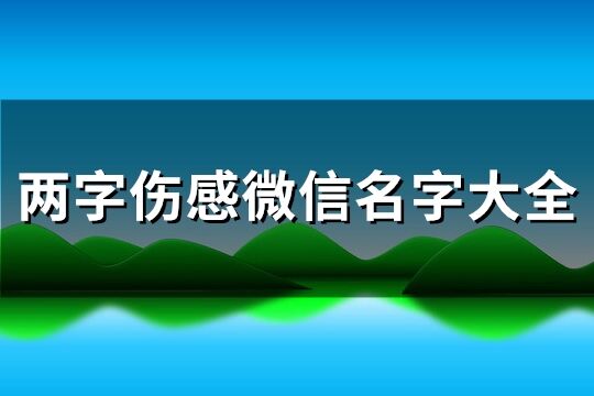 两字伤感微信名字大全(共125个)