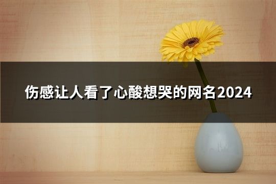 伤感让人看了心酸想哭的网名2024(精选120个)