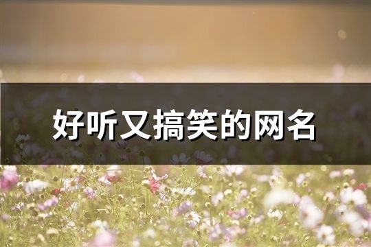 好听又搞笑的网名(共71个)