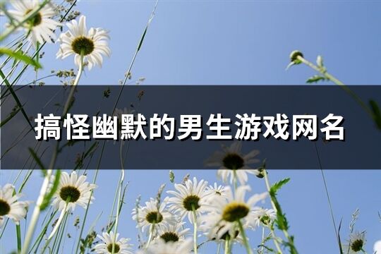 搞怪幽默的男生游戏网名(精选459个)