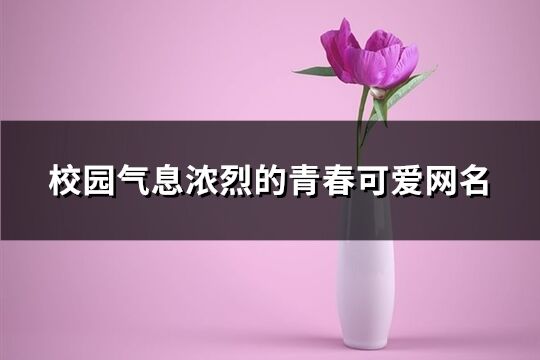 校园气息浓烈的青春可爱网名(共146个)