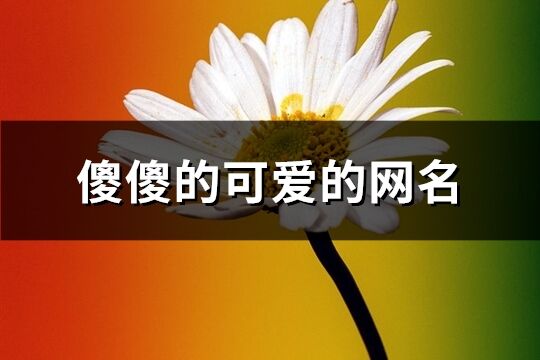 傻傻的可爱的网名(109个)