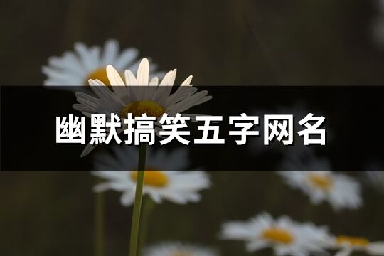 幽默搞笑五字网名(精选687个)