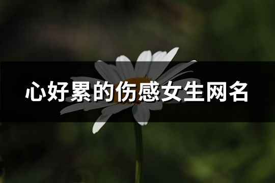 心好累的伤感女生网名(351个)