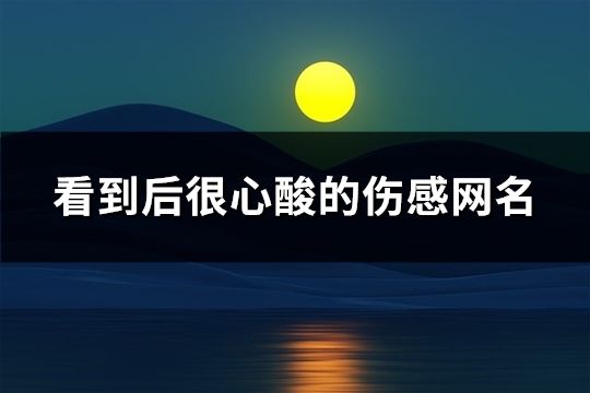 看到后很心酸的伤感网名(95个)