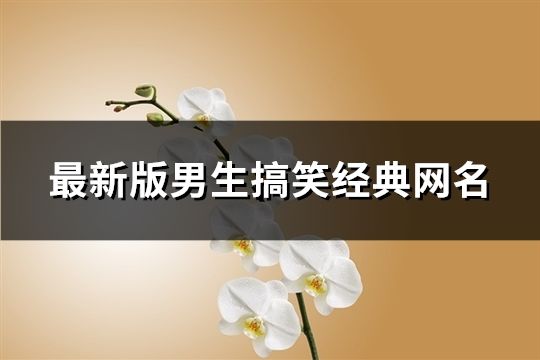 最新版男生搞笑经典网名(精选133个)