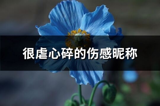 很虐心碎的伤感昵称(共158个)