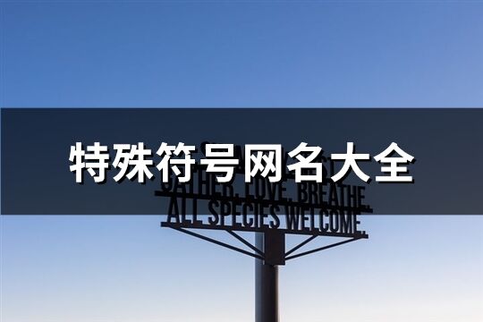 特殊符号网名大全(66个)