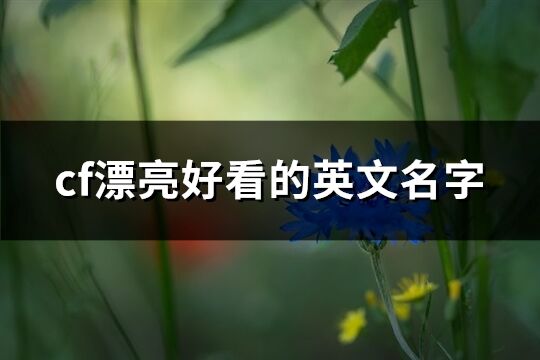 cf漂亮好看的英文名字(共114个)