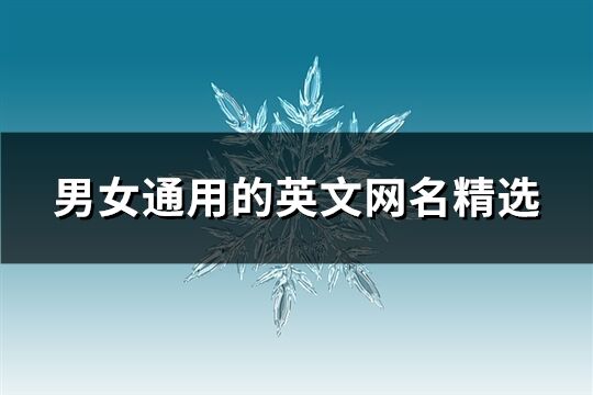 男女通用的英文网名精选(共136个)