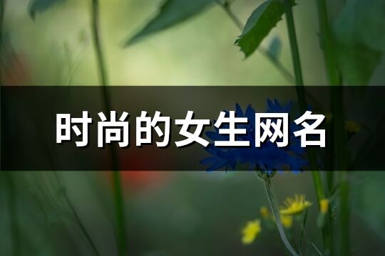 时尚的女生网名(精选386个)