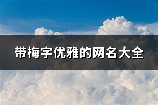 带梅字优雅的网名大全(精选99个)