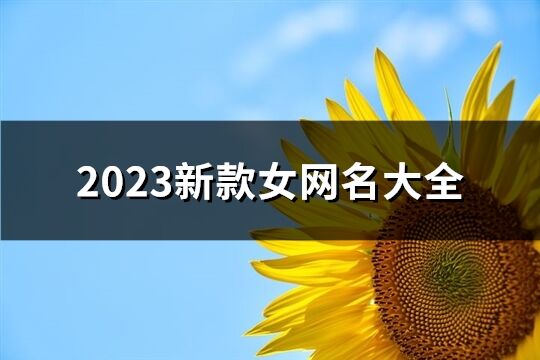 2023新款女网名大全(共1416个)