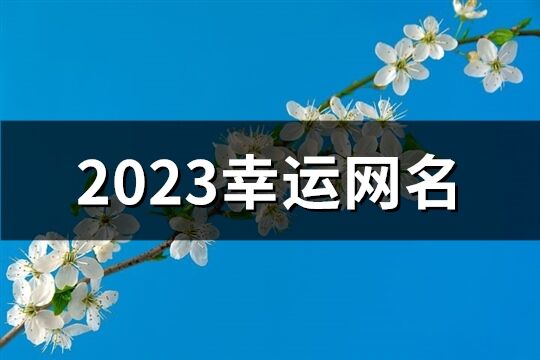 2023幸运网名(共1012个)