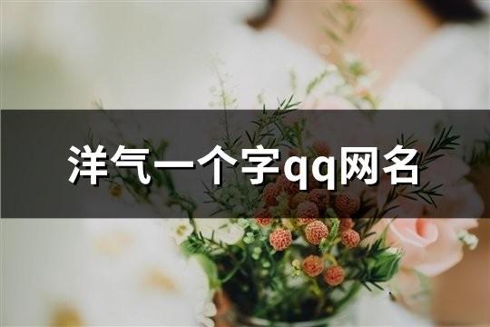 洋气一个字qq网名(精选186个)