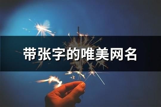 带张字的唯美网名(共108个)