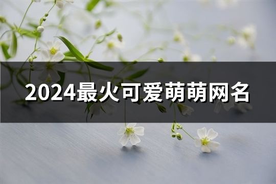 2024最火可爱萌萌网名(1243个)