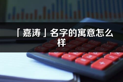 「嘉涛」名字的寓意怎么样