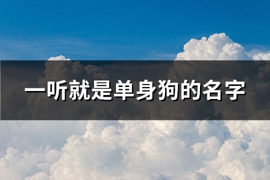 一听就是单身狗的名字(共429个)