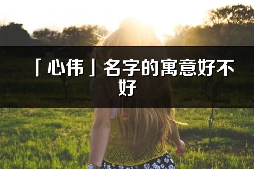 「心伟」名字的寓意好不好