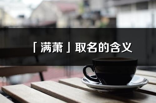 「满萧」取名的含义