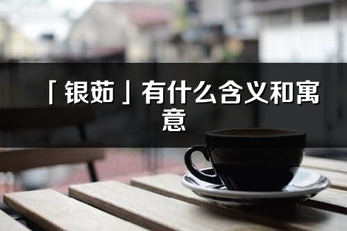 「银茹」有什么含义和寓意