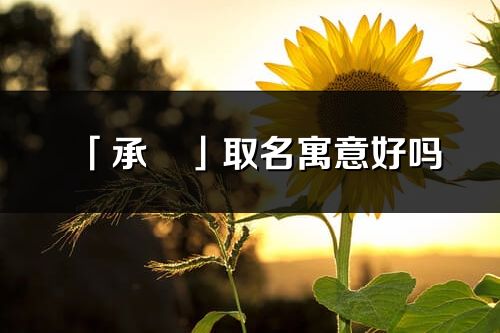 「承玥」取名寓意好吗