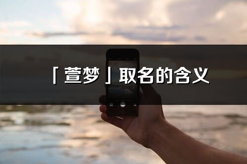 「萱梦」取名的含义