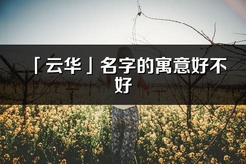 「云华」名字的寓意好不好