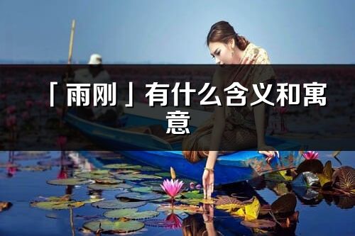 「雨刚」有什么含义和寓意