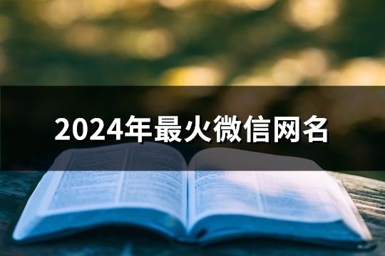 2024年最火微信网名(共37个)