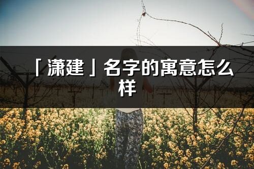 「潇建」名字的寓意怎么样