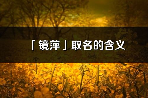 「镜萍」取名的含义